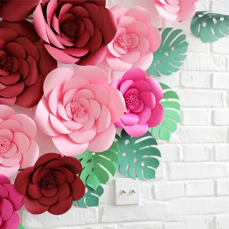 Art And Craft For Nursery - DIY Yapay Büyük Kağıt Gül Çiçek
