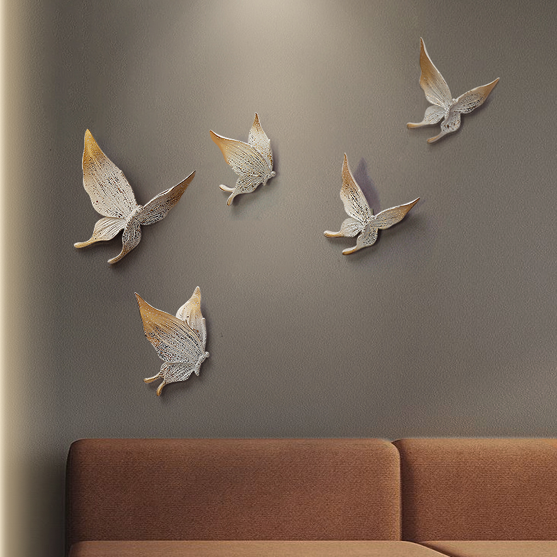 Art And Craft For Nursery - 5 adet 3D Renkli Kelebek duvar