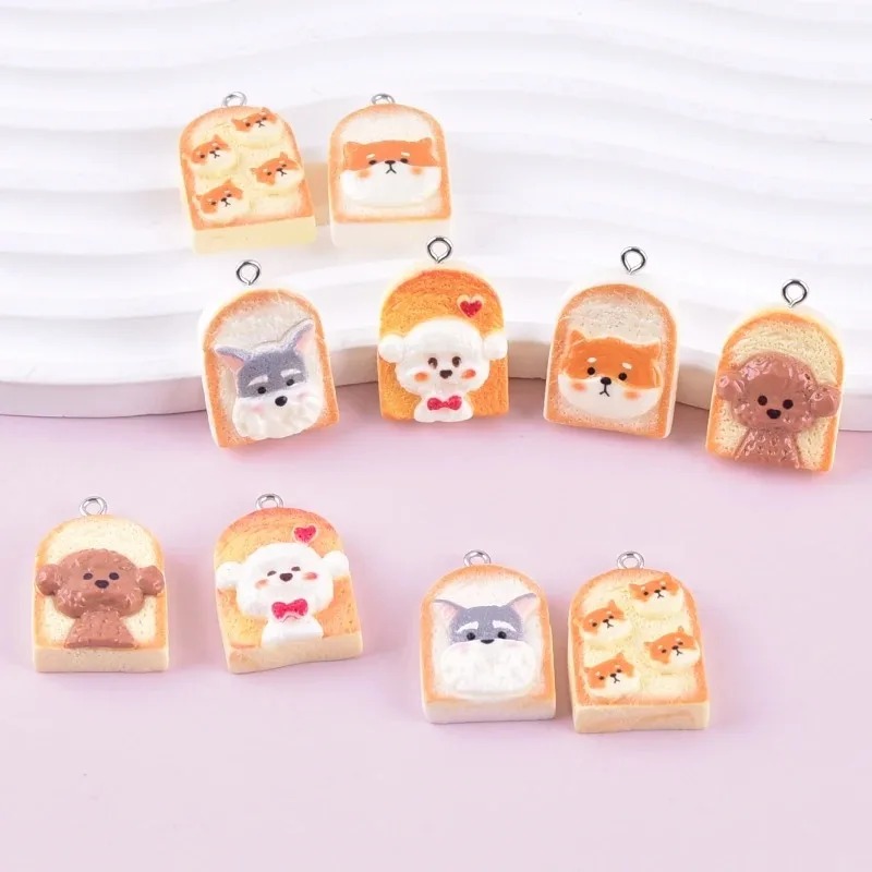 Art Craft Activity - 10 adet sevimli tost köpek reçine