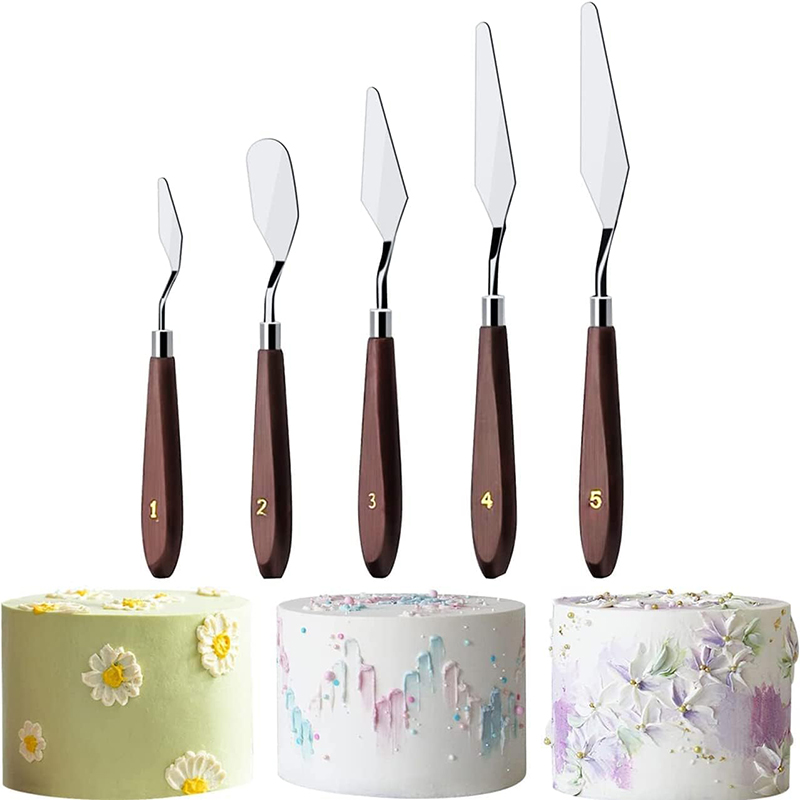 Painting Knife Palette - 5 adet Kek Krem Spatula Seti