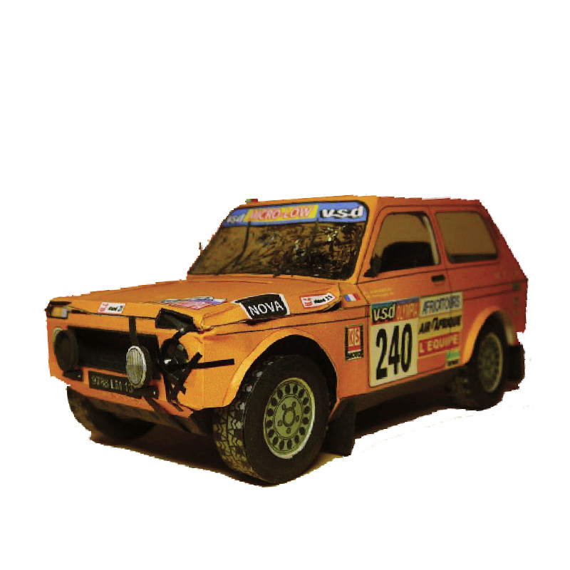 Art Craft Cardboard - LADA NIVA 1985 1:32 Dakar rallisi