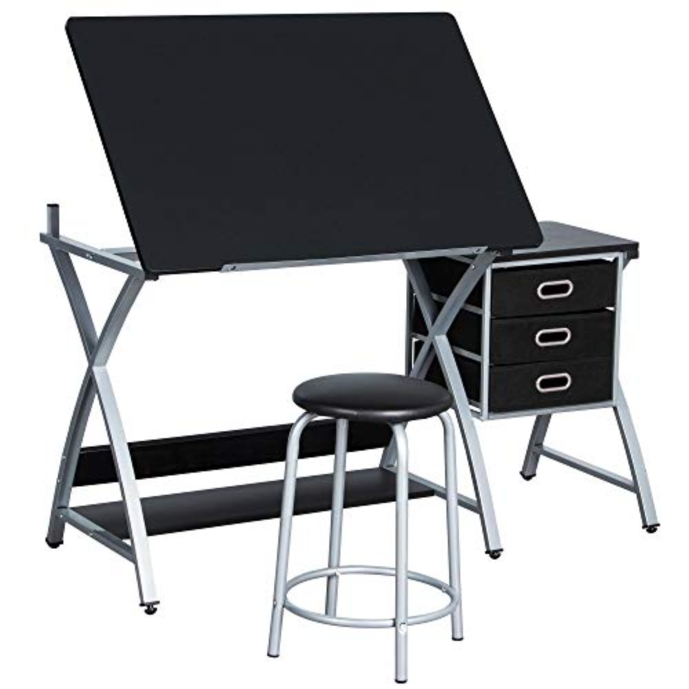 Art Craft Table - Çizim Masaları, Tabureli ve Eğimli Tablalı