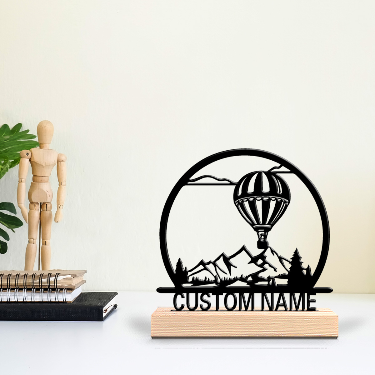 Art Craft Materials - 1 adet Sıcak Hava Balonu Kişiselleştirilmiş
