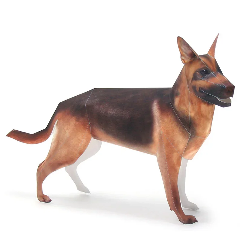 Art Craft Cardboard - Alman Çoban Köpeği Origami Sanat Evcil