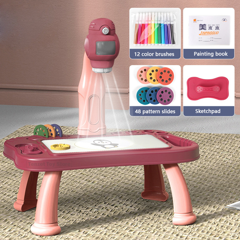 Art Craft Table - Akıllı projektör çocuklar boyama masa seti