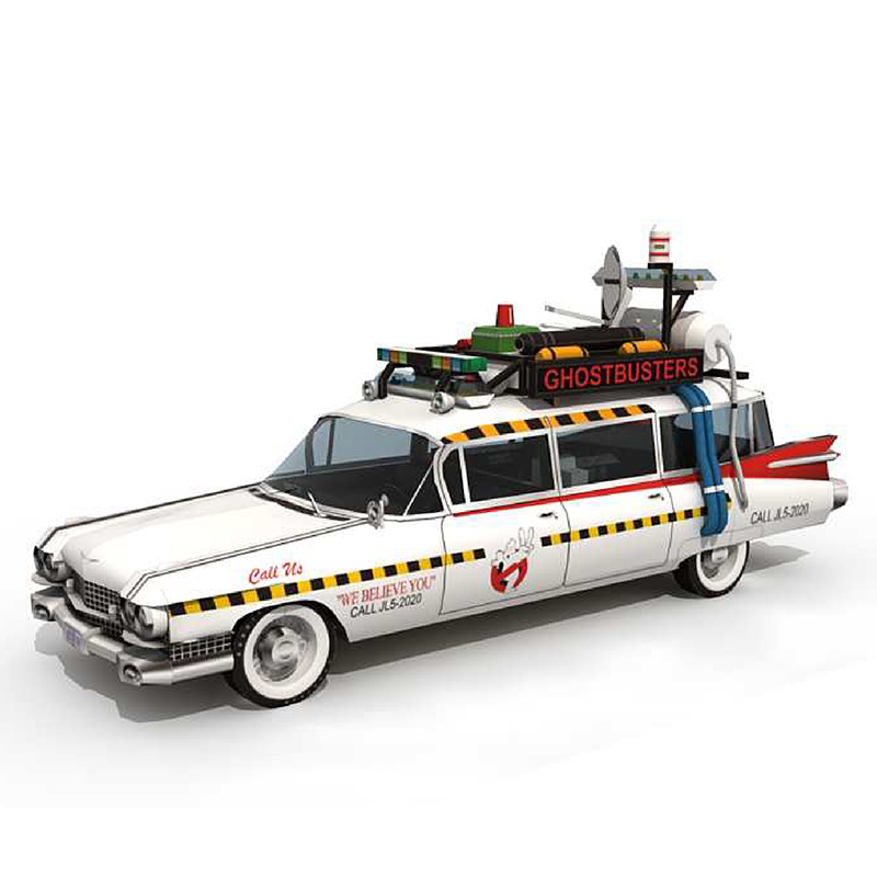 Art Craft Cardboard - Ghostbusters araba Ecto-1A 1:20 Origami sanat,