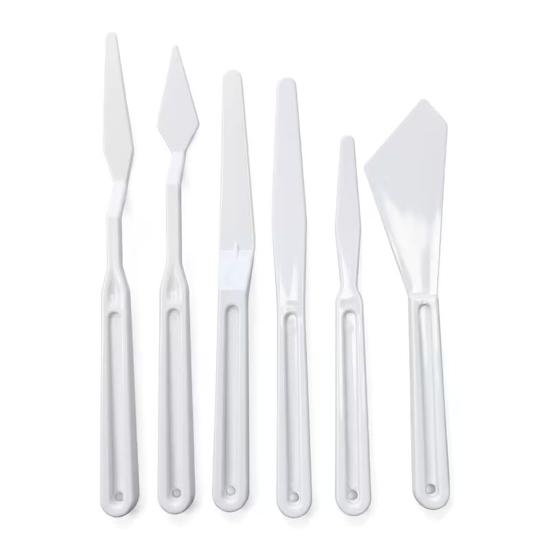 Painting Knife Palette - 6 Parça Plastik Palet Bıçağı Seti,