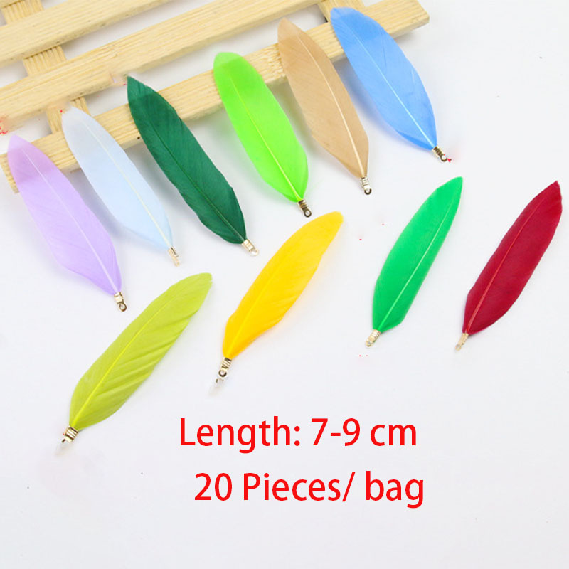 20 adet doğal kaz tüyü çekicil - Art Craft Activity incelemesi ve fiyatı