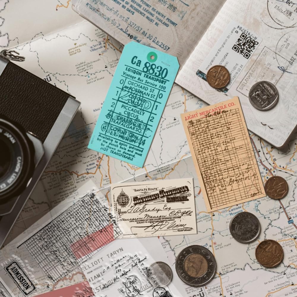Retro Bilet Şeffaf Damgaları K - Art Craft Activity incelemesi ve fiyatı