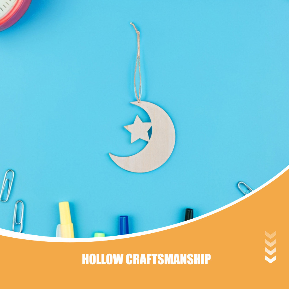 40 adet ahşap ay yıldız kesikl - Art And Craft For Nursery incelemesi ve fiyatı