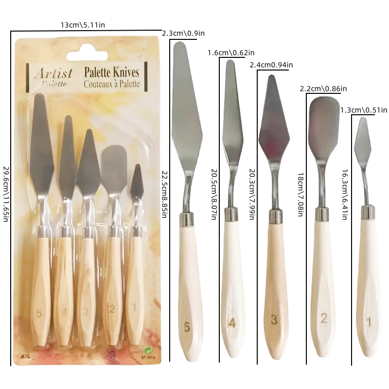 5-piece yağ boyama paleti bıça - Painting Knife Palette incelemesi ve fiyatı