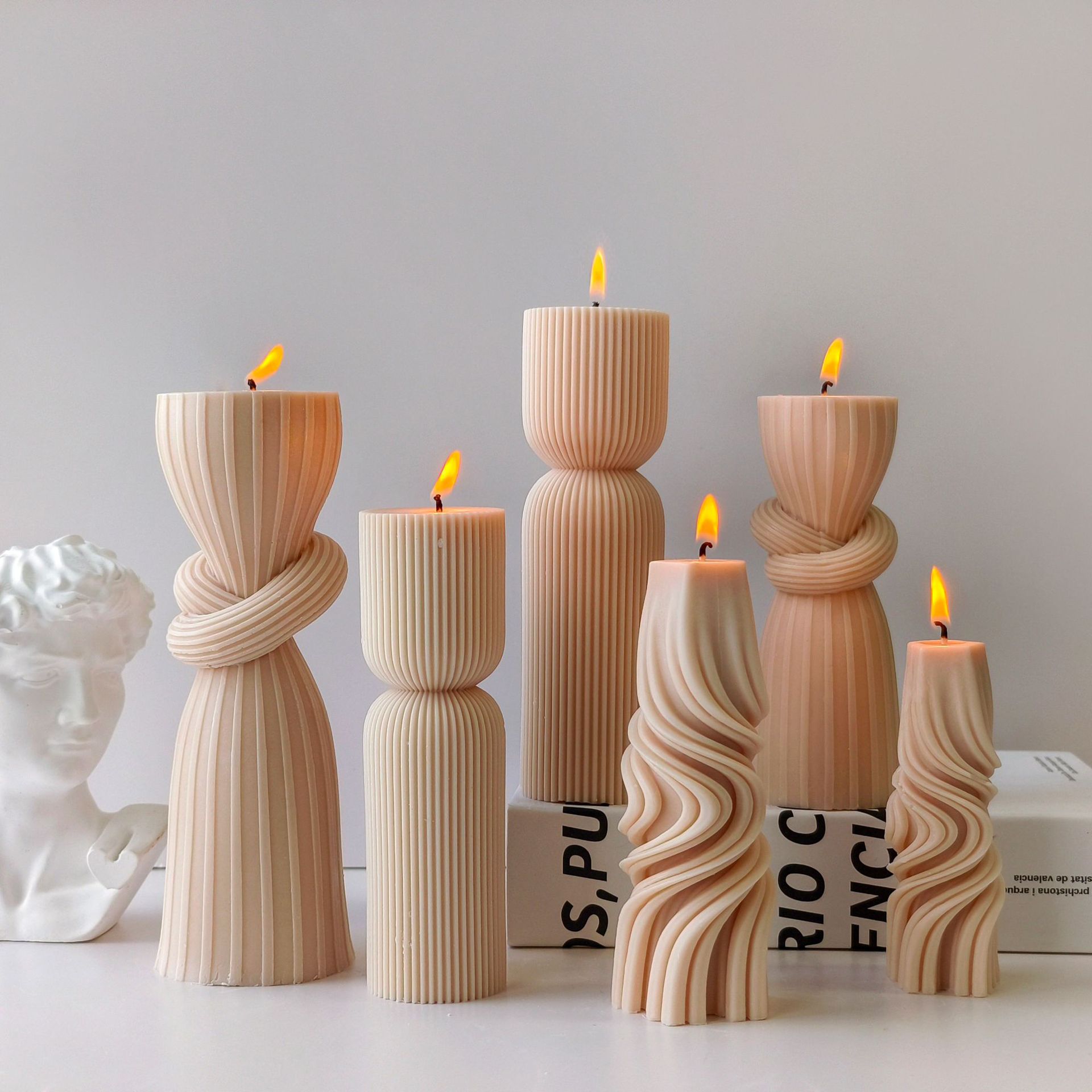 Çizgili Silindir Aroma Mum sil - Soy Candle Fragrance Oil incelemesi ve fiyatı