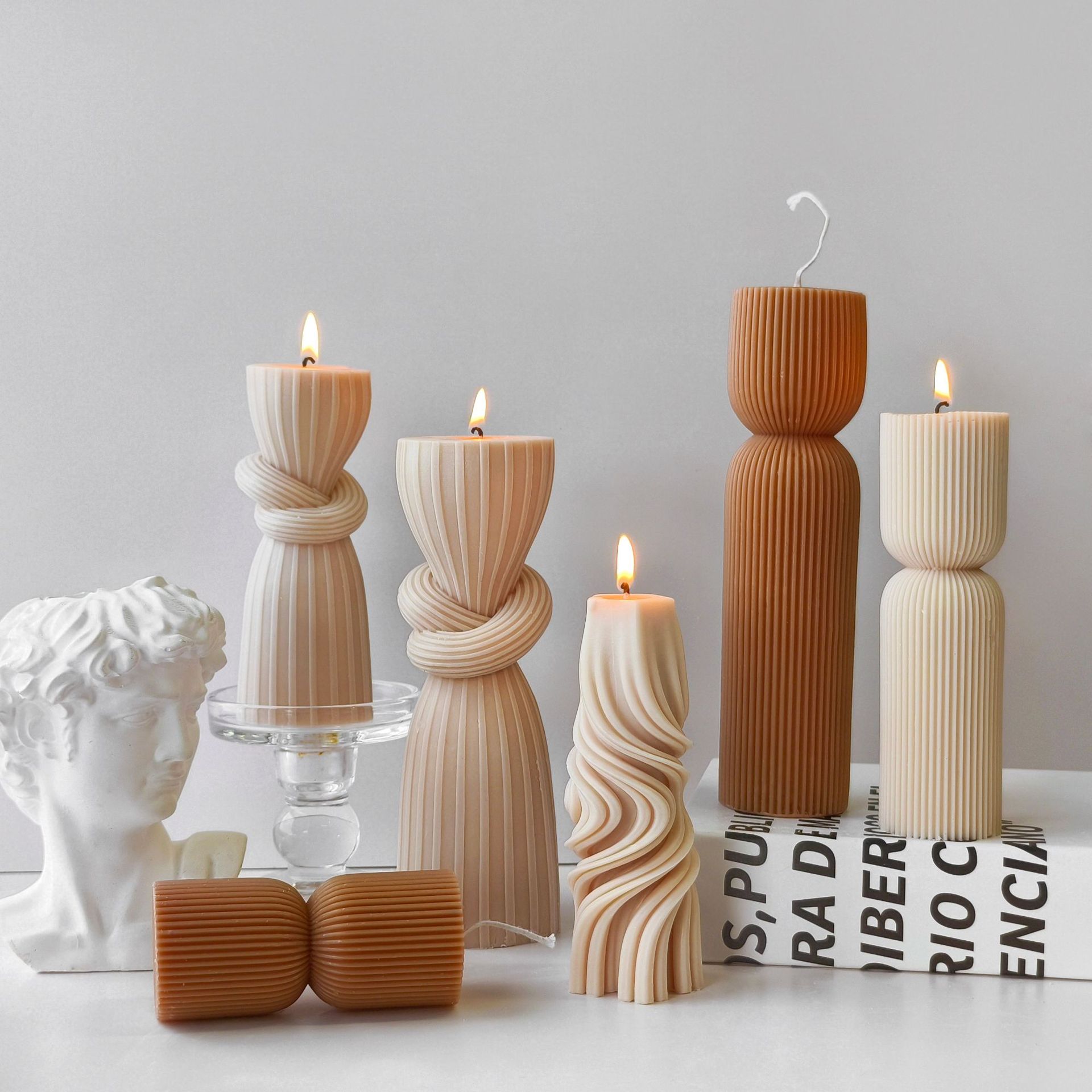 Çizgili Silindir Aroma Mum sil - Soy Candle Fragrance Oil incelemesi ve fiyatı
