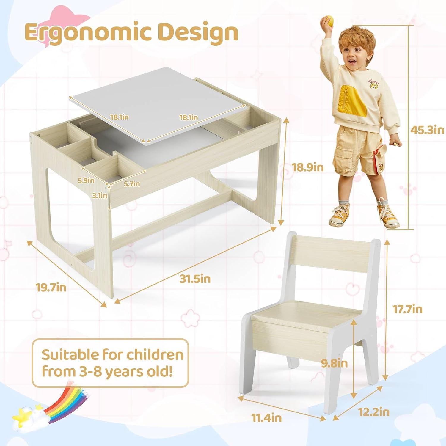 3'ü 1 Arada Çocuk Sanat Masası - Art And Craft For Nursery incelemesi ve fiyatı