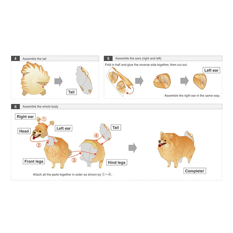 Pomeranian Köpek Katlanır Orig - Art Craft Cardboard incelemesi ve fiyatı