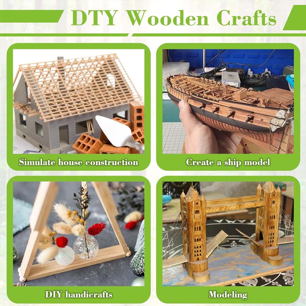 20/50 adet Ahşap Çubuklar, Kar - Art Craft Materials incelemesi ve fiyatı
