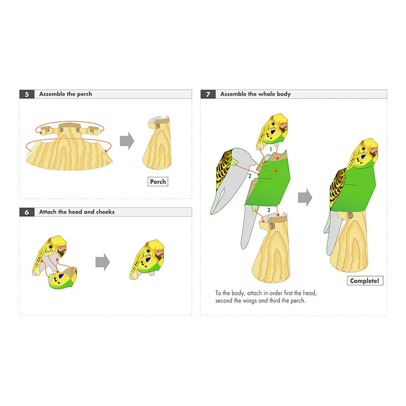 Muhabbet kuşu Papağan Kuş El Y - Art Craft Cardboard incelemesi ve fiyatı