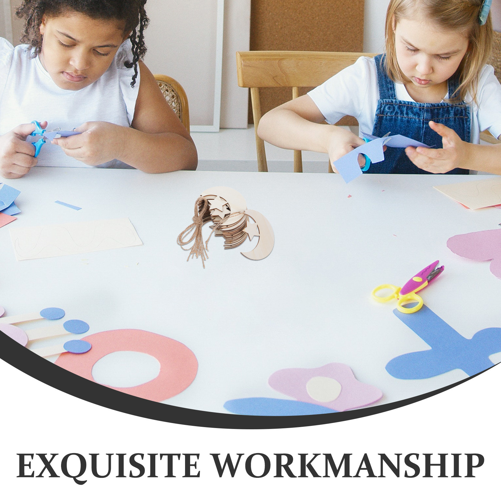 20 Adet İşlenmemiş Ahşap Ay Yı - Art And Craft For Nursery incelemesi ve fiyatı