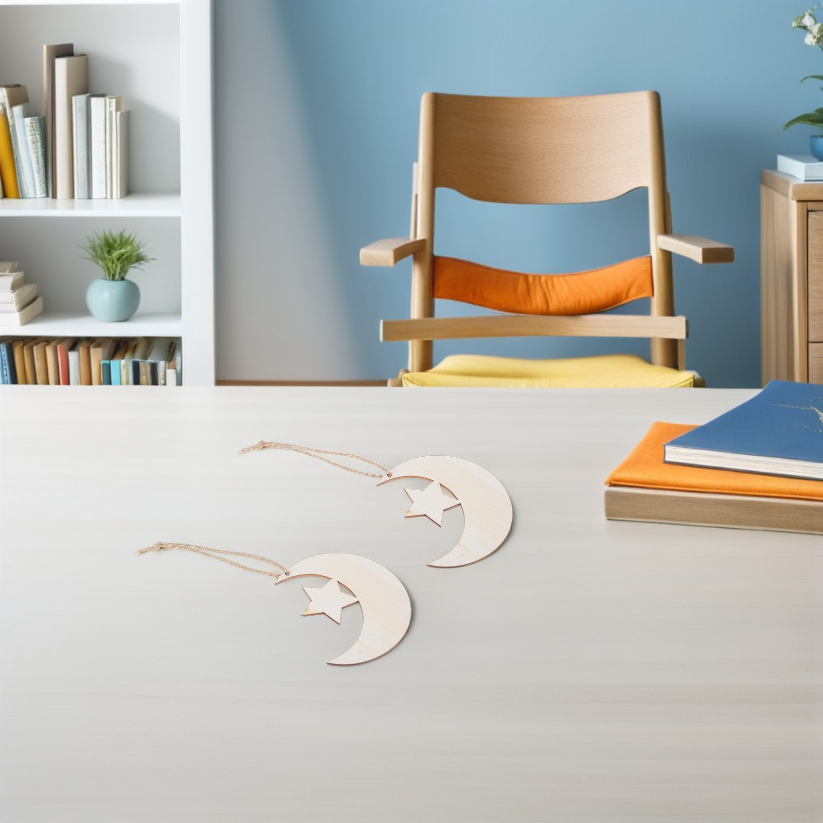 20 Adet İşlenmemiş Ahşap Ay Yı - Art And Craft For Nursery incelemesi ve fiyatı