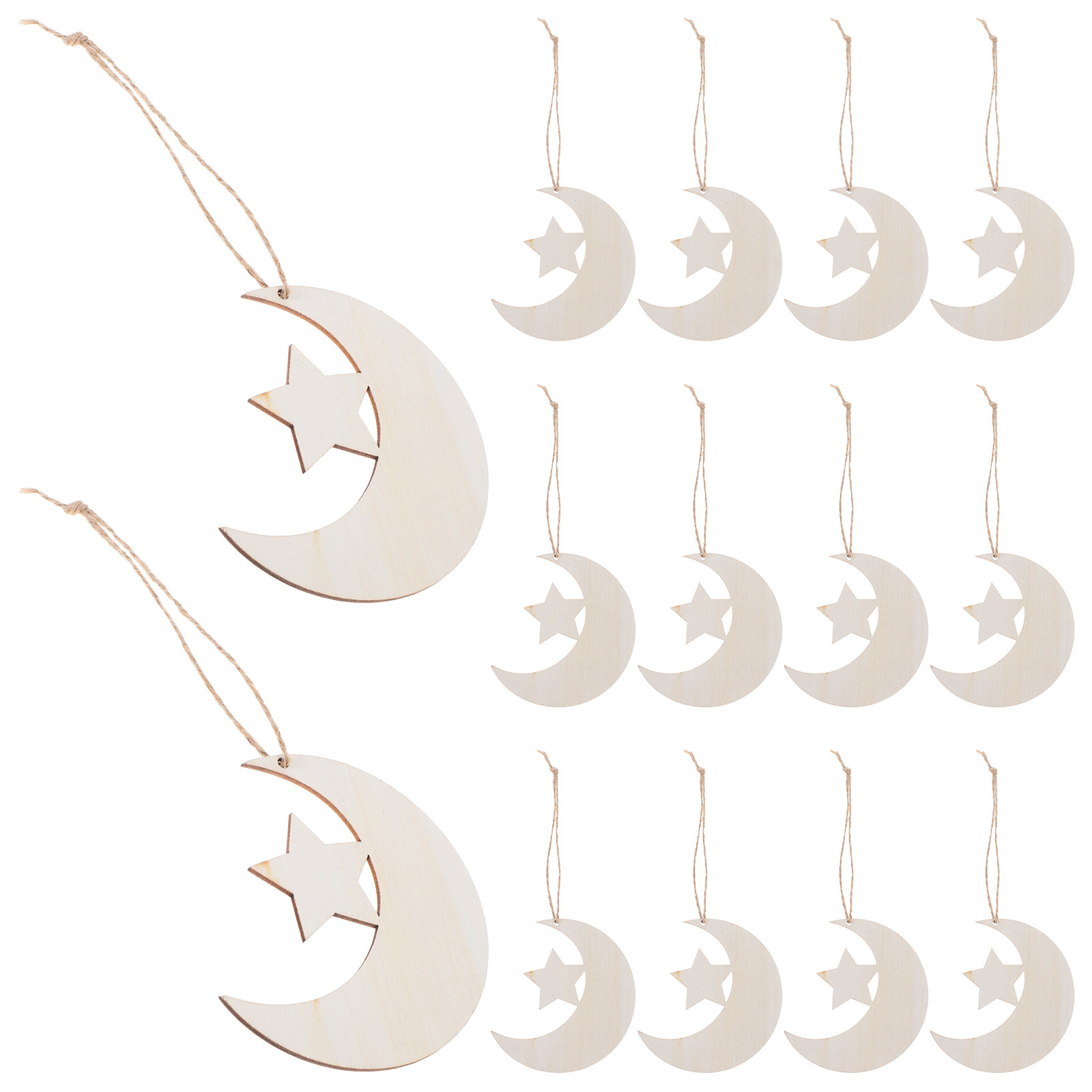 20 Adet İşlenmemiş Ahşap Ay Yı - Art And Craft For Nursery incelemesi ve fiyatı